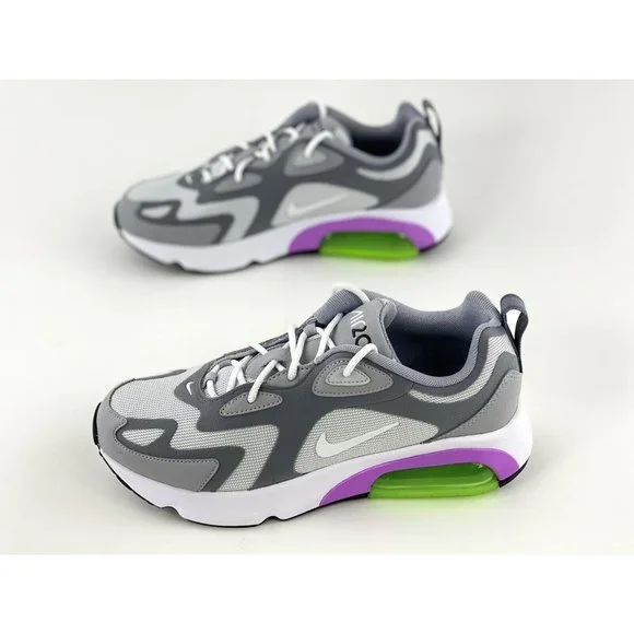 Nike Air Max 200 Gray Purple Women's Size 8 Sneakers Shoes Platinum AT6175-002 - Picture 3 of 12